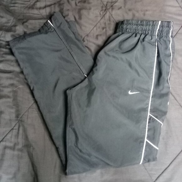 Vintage Y2K Nike Striped Mesh Lined Wind Pants Joggers Trainers - Picture 1 of 9